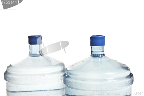 Image of two big plastic bottle's for potable water