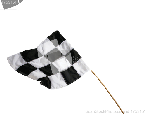 Image of Checkered Flag isolated on the white