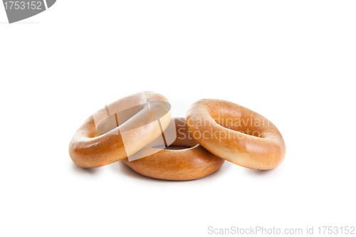 Image of three bagels composition