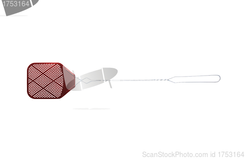 Image of red fly swat isolated over white