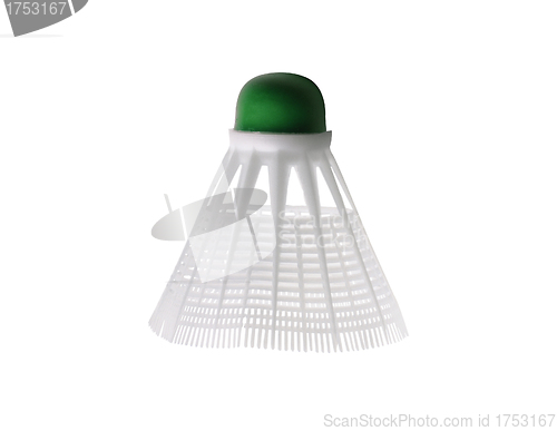 Image of shuttlecock isolated on the white background