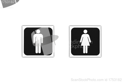 Image of Toilet Sign isolated on the white background.