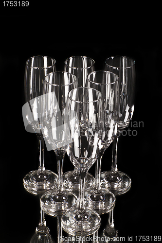 Image of empty glasses of champagne