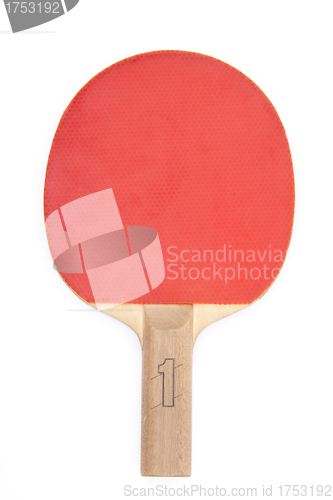 Image of Ping pong paddle isolated on white
