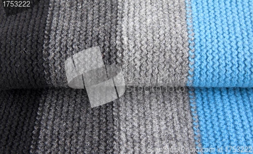 Image of Striped woolen textile