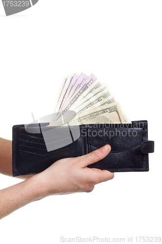 Image of dollars sticking out of wallet