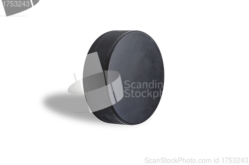 Image of hockey puck isolated on white background