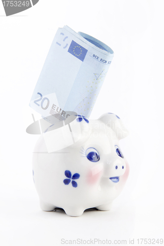 Image of piggy bank with euro