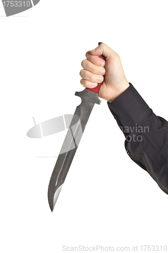 Image of Man hold knife - aggression