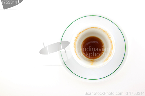 Image of empty cup of coffe