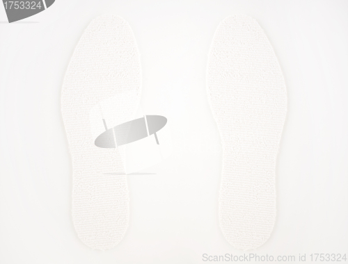 Image of White insole isolated on white