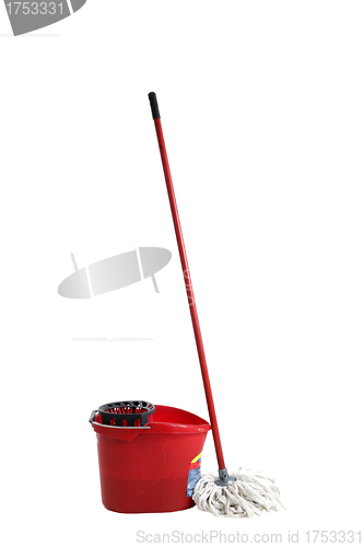 Image of Cleaning mop isolated on white background