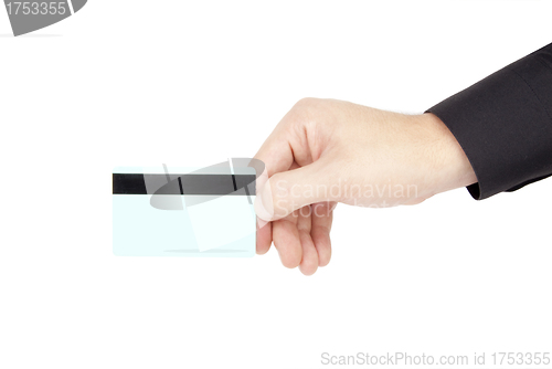 Image of hand holding credit card
