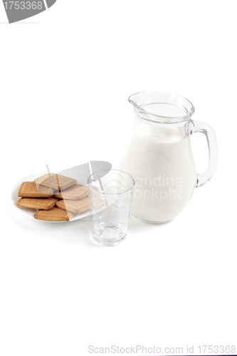 Image of Milk and Cookies isolated