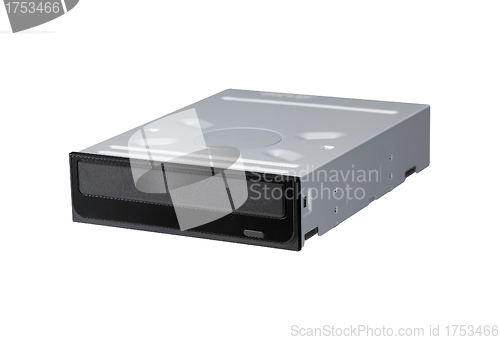 Image of closed dvd player isolated on white