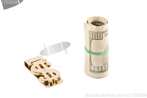 Image of Rolled up paper dollar