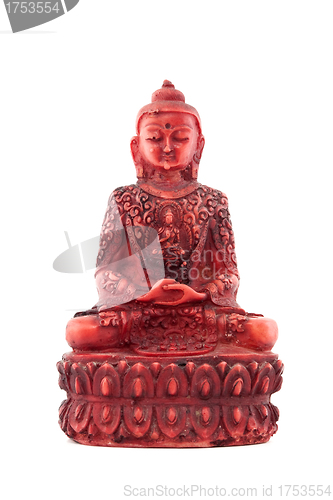 Image of Red statue of budha front