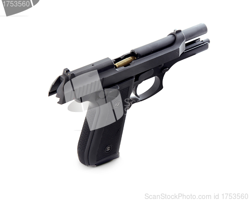 Image of Handgun with loaded bullet