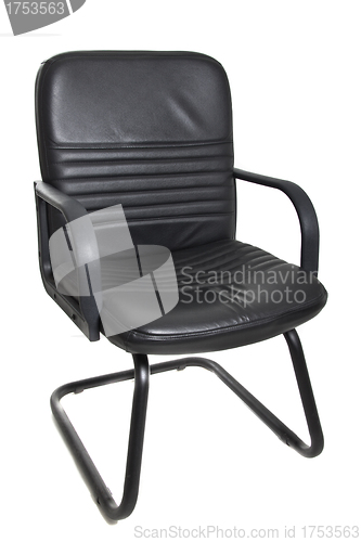 Image of black office chair with wheels