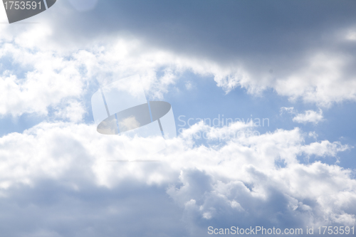 Image of blue sky with white clouds