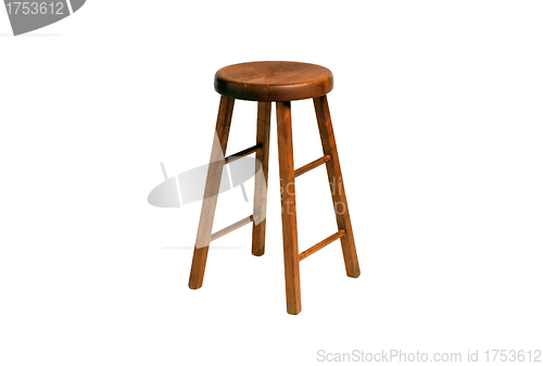 Image of wooden chair,isolated on the white background