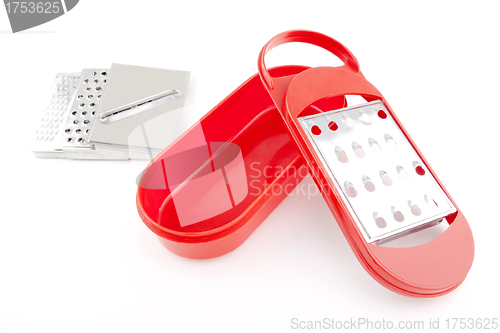 Image of Red grater with blades