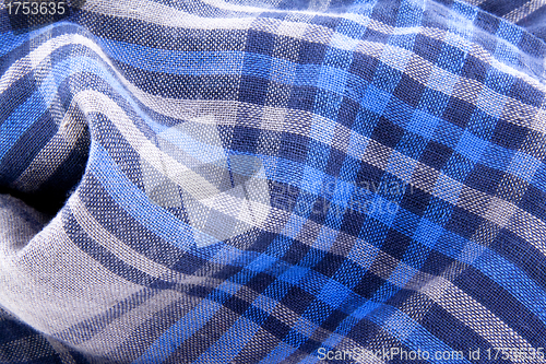 Image of Blue check textile