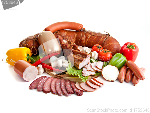 Image of sausages in coposition with vegetables