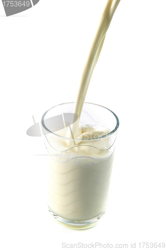 Image of pour milk isolated