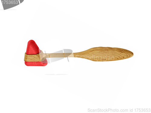 Image of Orange reflex hammer with a white background