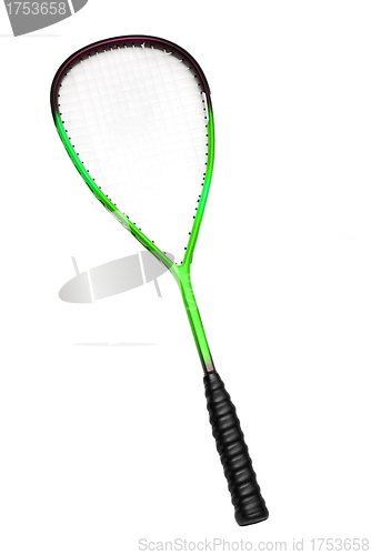 Image of Photo of one racket of tennis on a over white background