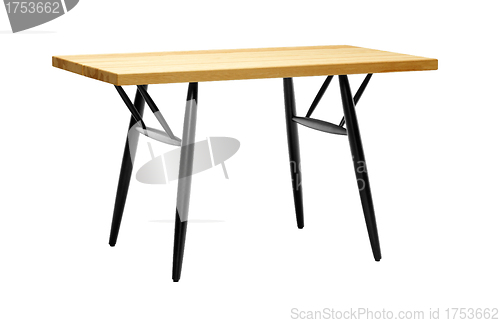 Image of wooden table isolated on a white background