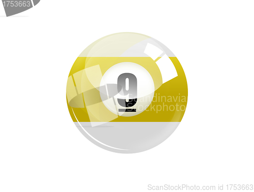 Image of Number nine billiard ball