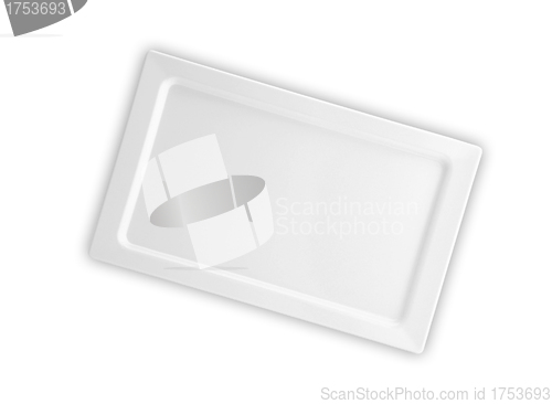 Image of square plate isolated