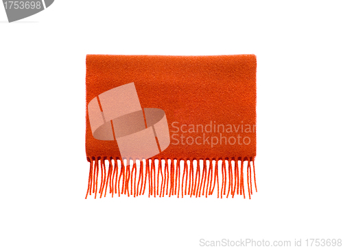 Image of red scarf isolated on white