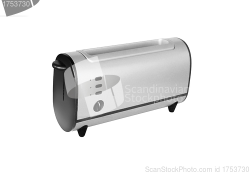 Image of Bread toaster isolated on white with electric cable and plug