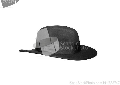 Image of Black hat on white background