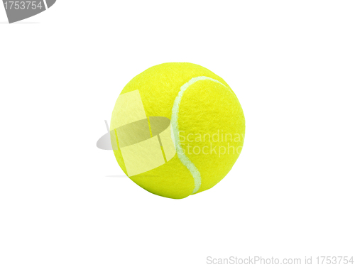 Image of tennis ball close up isolated on white