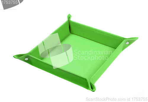 Image of Green tray. Isolated