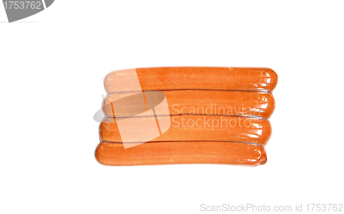 Image of Sausages isolated on a white background