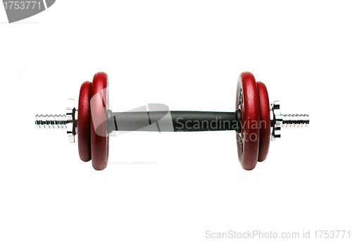 Image of Chromed fitness exercise equipment dumbbell weight