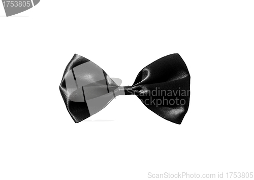 Image of Black bow tie isolated on white background