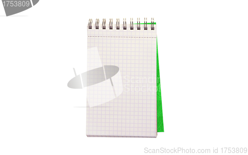 Image of bank notebook isolated on white background