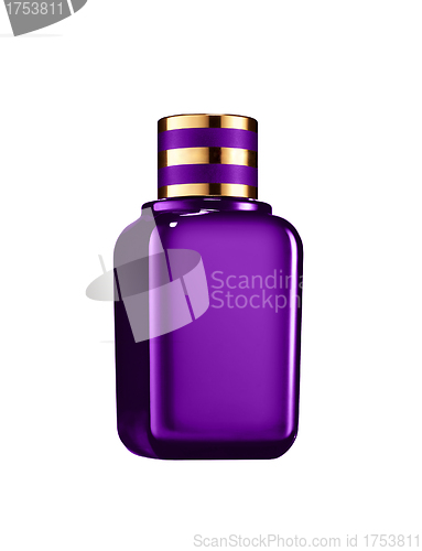 Image of purple parfume isolated