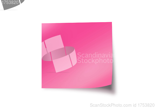 Image of Pink memo stick isolated on white background