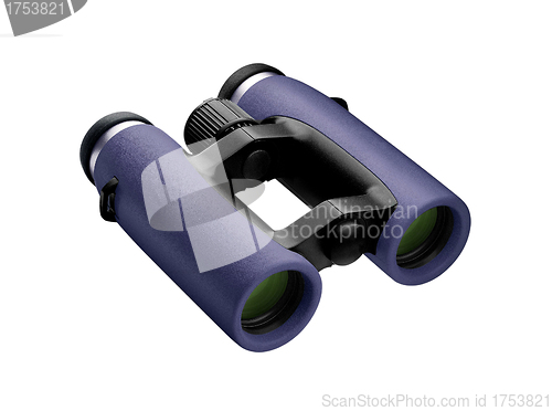 Image of Black binoculars on white background.