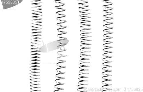 Image of Real springs isolated on white background