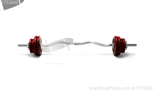 Image of Chromed fitness exercise equipment dumbbell weight