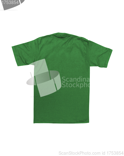 Image of Green T-shirt isolated on white background