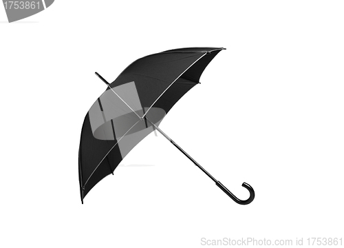 Image of Black umbrella on white background